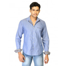 United Colors of Benetton Men Solid Blue Shirts