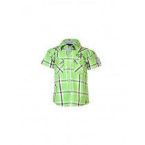 Gini and Jony Kids Boys Check Green Shirts