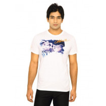Wrangler Men White Celebrate Indigo T-shirt