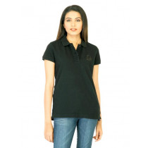 United Colors of Benetton Women Black Polo T-shirts