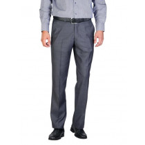 Peter England Men Grey Formal Trousers