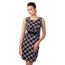 Latin Quarters Women Brown Check Dress