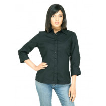 United Colors of Benetton Women Solid Black Shirt
