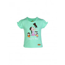 Chhota Bheem Kids Girl I Love to Play Green Tshirt