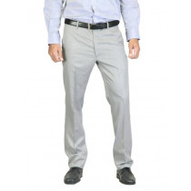 Arrow Men Grey Striped Trousers
