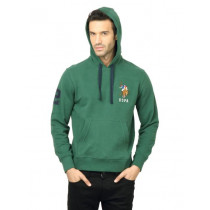 U.S. Polo Assn. Men Solid Green Sweatshirt