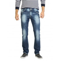 Spykar Men Washed Blue Jeans