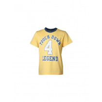 United Colors of Benetton Kids Boys Yellow Printed T-shirt