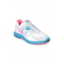 Nike Women Lunarglide+ 3 White Sports Shoes
