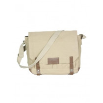 Wrangler Men Light Khaki Canvas Messenger Bag