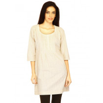 W Women Printed Cream Kurtis