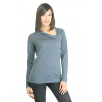 United Colors of Benetton Women Solid Blue Top