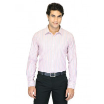 Mark Taylor Men Red Striped Shirt