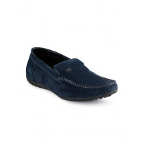 Numero Uno Men Suede Moccasin Navy Blue Casual Shoes