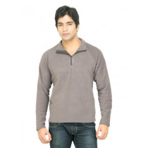 Quechua Men Warm Fleece Grey Sweatshirt