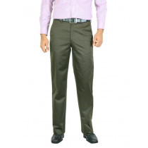 Peter England Men Solid Olive Trouser