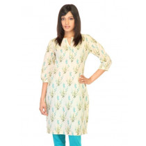 W Women Printed Beige Kurtas