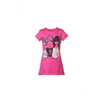 United Colors of Benetton Kids Girls Pink Printed Top