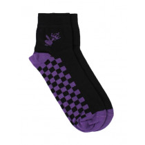 Playboy Men Purple & Black Socks