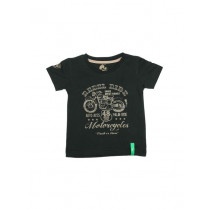 Gini and Jony Boys Printed Black T-Shirt