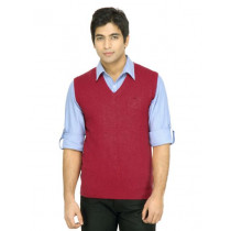 United Colors of Benetton Men Solid Red Sweater