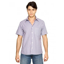 Indigo Nation Men Checks Purple Shirts