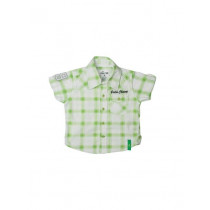 Palm Tree Boys Check White Shirt