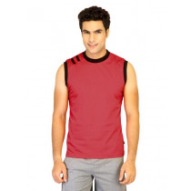 Hanes Men Red Premium Sleeveless Crew T-shirt