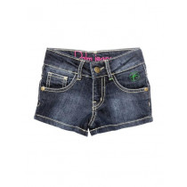 Gini and Jony Girls Woven Navy Blue Shorts