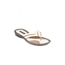 Rocia Women White & Brown Sandals