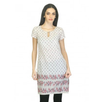 W Women Printed Cream Kurta