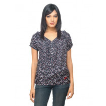 Wrangler Women Rosy Navy Blue Top