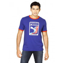 Puma Men Heroes Party Graphic Blue Tshirts