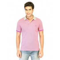 United Colors of Benetton Men Stripes Pink Tshirts