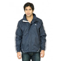 ADIDAS Men Ess 3S Rain Jkt Navy Blue Jacket