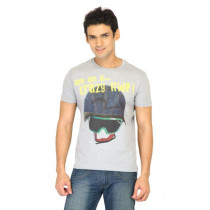 Spykar Men Helmet Grey T-Shirts