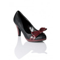 Cobblerz Women Black & Maroon Pumps