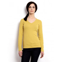 United Colors of Benetton Women Solid Yellow Top