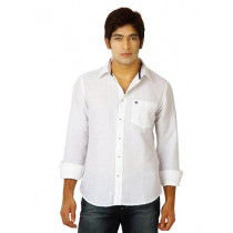 United Colors of Benetton Men Solid White Shirts