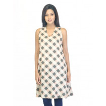 W Women Printed Beige Kurta