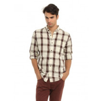 French Connection Men Cream Check Shirt