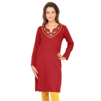 Aurelia Women Solid Red Kurtas