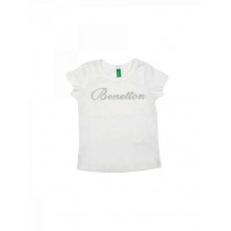 United Colors of Benetton Kids Girls White T-shirt