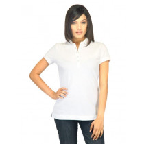 United Colors of Benetton Women Solid White Polo Tshirt