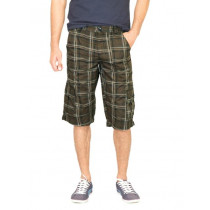 Deni Yo Men Check Olive Short