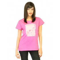 Tantra Women Printed Pink T-shirt