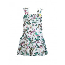 Doodle Kids Girl Printed White Dress