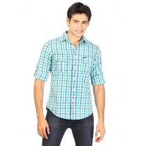 Lee Men Check Green Shirts