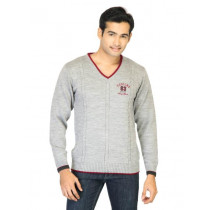 Proline Grey Sweater with Knitted Stripes