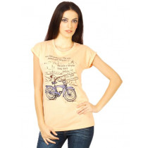 Flying Machine Women RN HS Yellow Tshirts